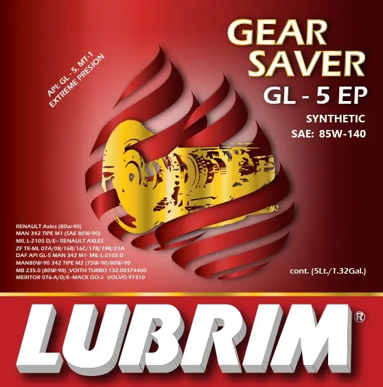 GEAR SAVER GL-5 EP SYNTHETIC-85W-140